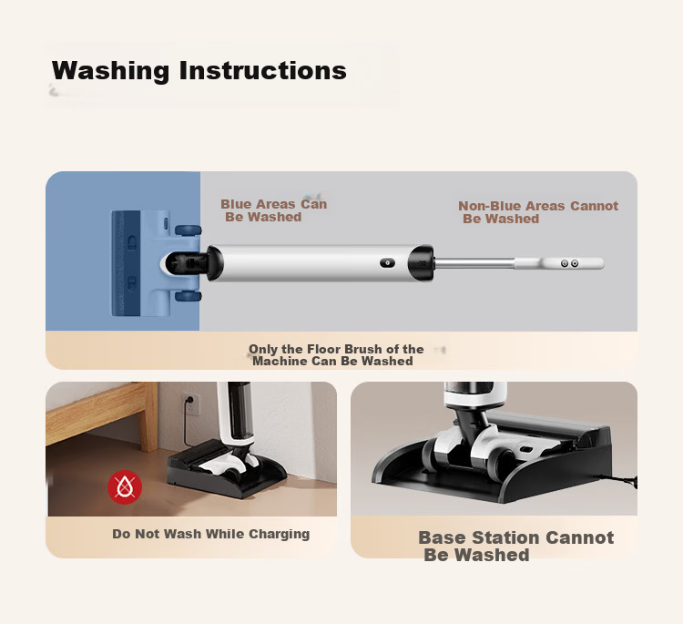 JD Jingzao Little Orca Plus Floor Washer 21KPa Suction 100℃ Hot Water Cleaning Wireless 3-in-1 Home Mop Vacuum Self-Cleaning Floor Cleaner Mother's Day Gift for Mom 26
