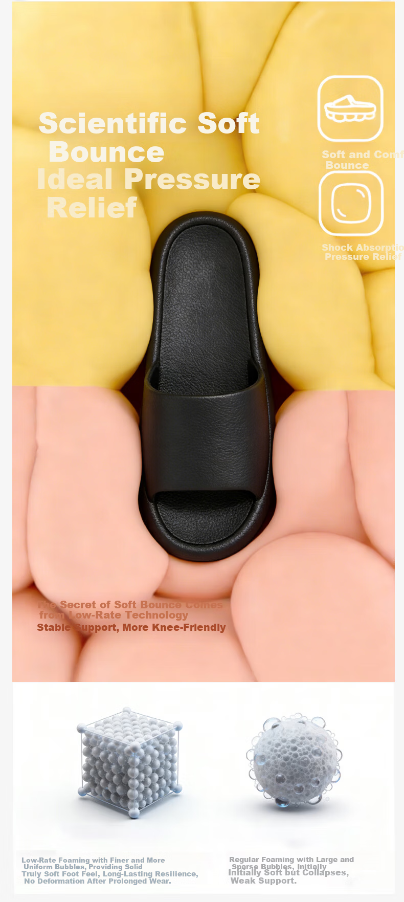 Qiumuxi Couples EVA Home Slippers Non-Slip Soft Bathroom Shower Comfortable Cool Slippers Coffee Color Size 36-37 3