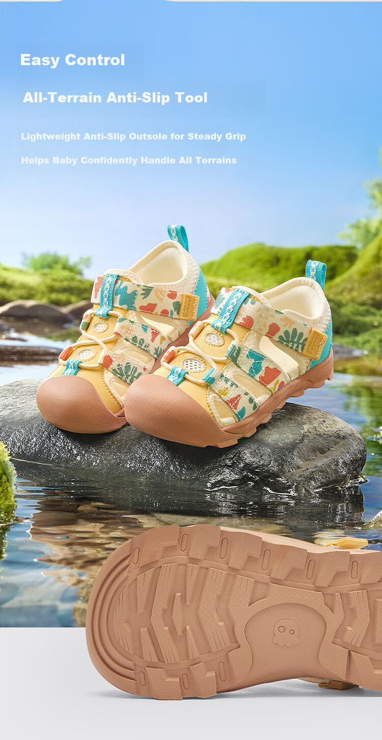 BALABALA Children's Walking Shoes, Boys And Girls Sandals, 2026 Summer New Sports Shoes, Closed-Toe Anti-Collision, Dual-Use for Land And Water, Non-Slip 2