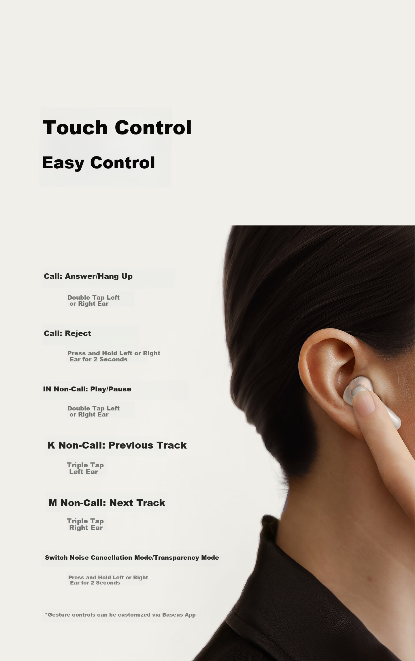 Baseus MS1 2026 Latest Semi-In-Ear Flagship Noise-Cancelling AI Bluetooth Wireless Earphones Dolphin Comfort Wing -52dB Wideband Noise Cancellation Lossless Sound Quality Gift 24