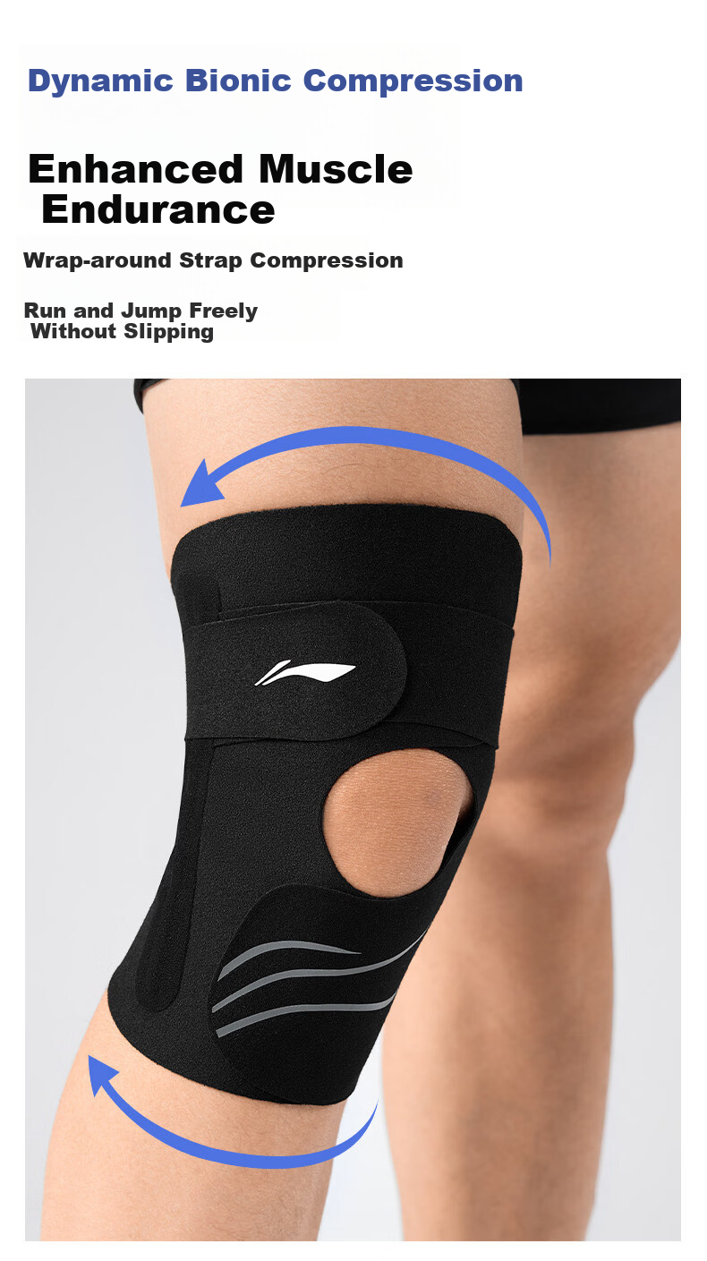 LI-NING Summer Knee Brace for Meniscus Injury, Sports Joint Support, Synovitis, Ligament Protection, Hiking, Basketball, Badminton, Running 5