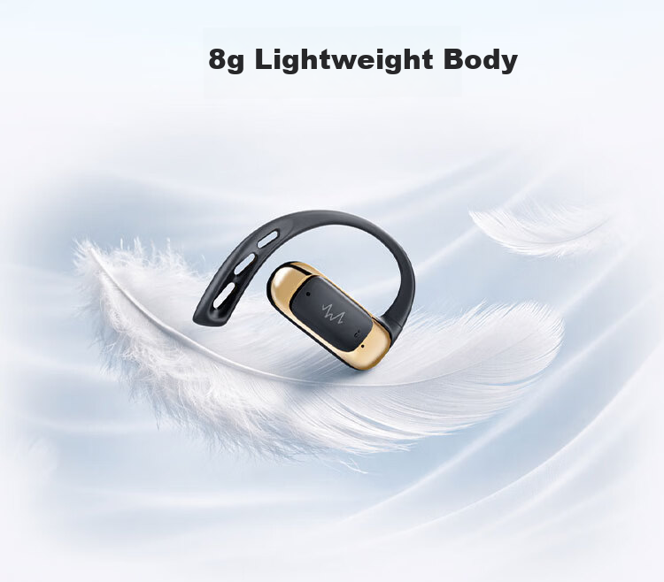 Salt Sound 2026 New Open-Ear Acoustic Bluetooth 6.0 Wireless Earphones Gray for Students Sports Long Battery Life Compatible with Apple Huawei 3