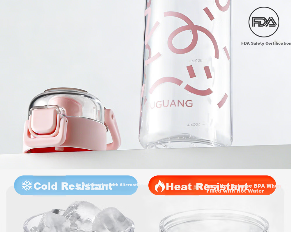 FUGUANG Children's Straw Cup Summer High-Value Tritan Plastic Water Bottle Large Capacity Student Sports Water Bottle 5