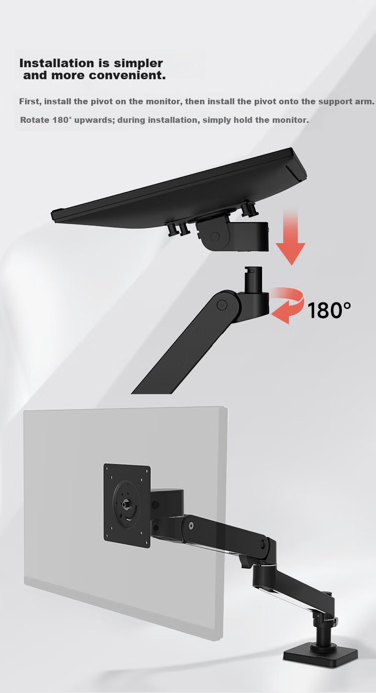 ERGOTRON LX PRO Desktop Monitor Arm Adjustable Lift Mechanical Arm 45-682-290 Bright White 8