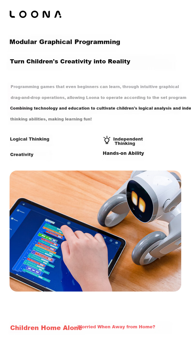 Kolibao Loona AI Smart Companion Robot for Kids Children's Day Gift Programming Learning Interactive Language Early Education Toy CES Innovation Award 9