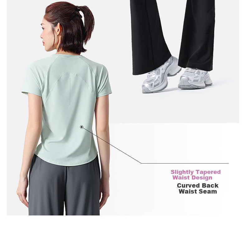 CAMEL Women's Ice Cooling Sports T-Shirt Quick-Dry Breathable Fitness Running Short Sleeve Y26BAWL6025 Dream Pink S 6