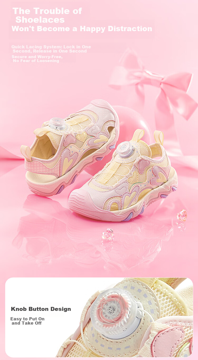 Balabala [balaOne] Kids Sandals Girls 2026 Summer Trendy Color Sports Shoes 7