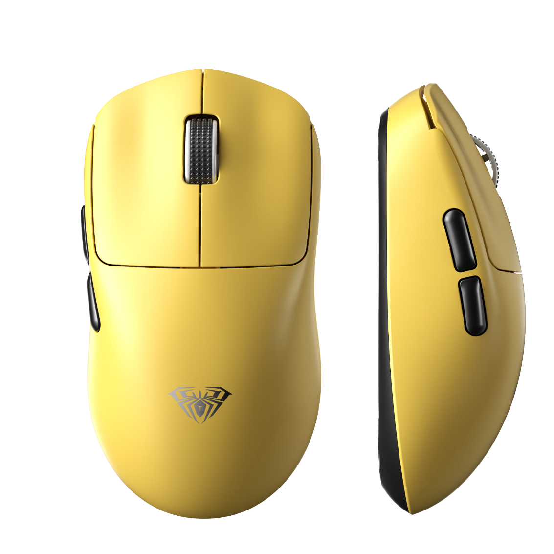 AULA SC800Max Lightweight Wireless Mouse PAW3950 Anti-Interference 2.4G/Bluetooth/Wired Tri-Mode Native Dual 8K Report Rate Office Gaming Esports Mouse Yellow