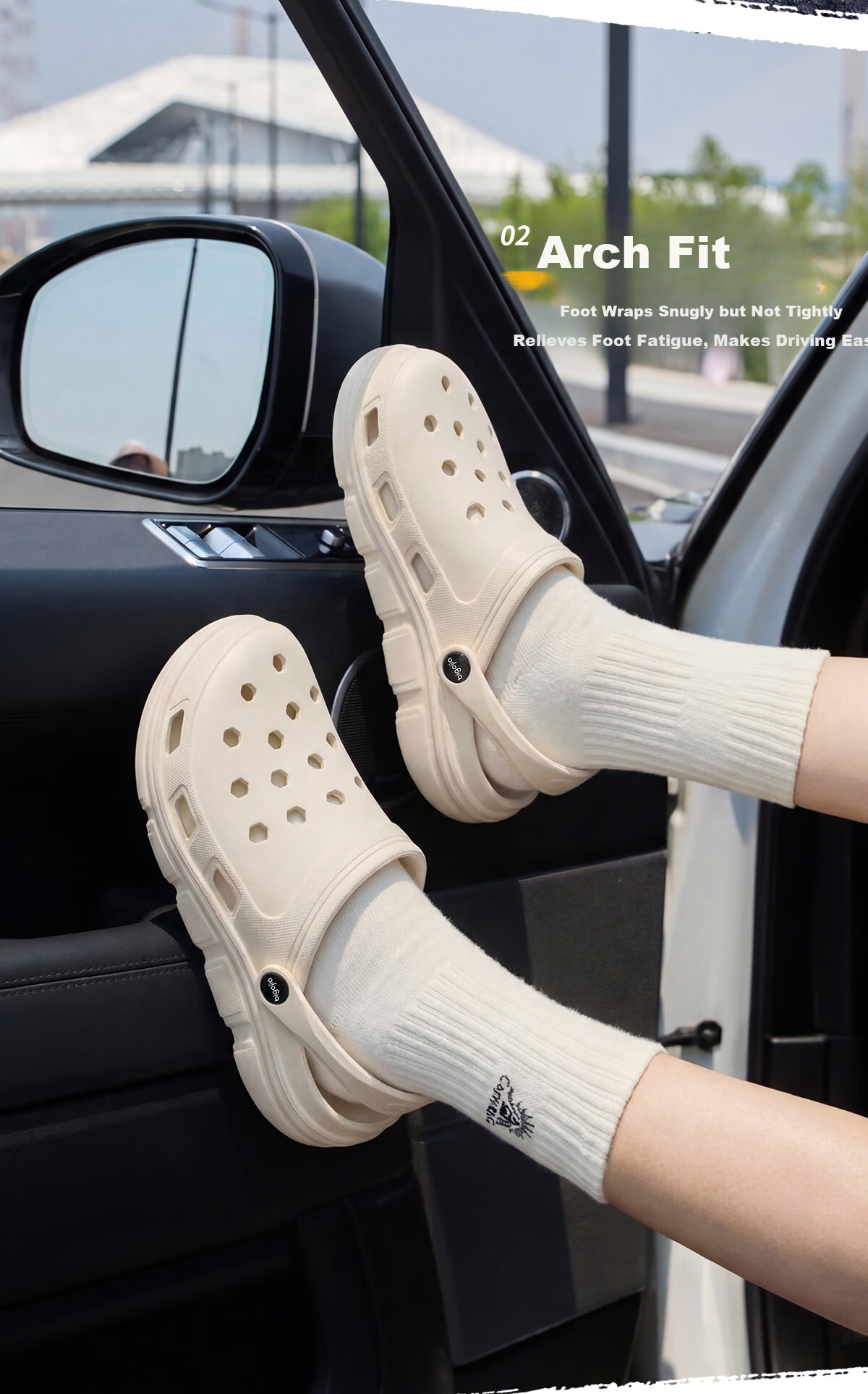 Big Size Men's Breathable Hole Shoes Non-Slip Thickened Outdoor Sandals Cushioned Slippers Beach Shoes Summer 5051 Khaki Size 46-47 7