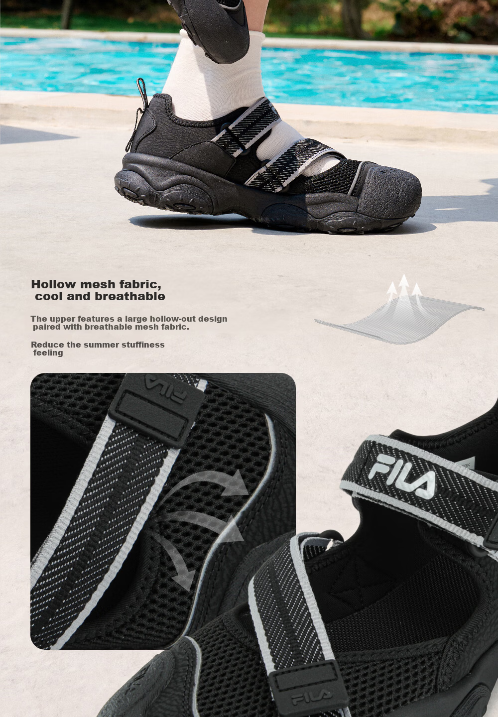 FILA Cat Paw 7 Mary Jane Sandals Women's Summer 2026 New Sports Beach Sandals 6