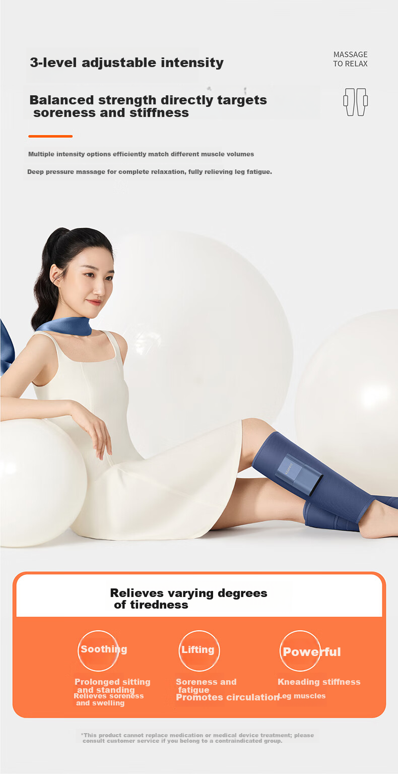 Kepufi Air Pressure Leg Massager Automatic Kneading Thigh and Calf Muscle Relaxation Circulation Recovery Boots Full Body Mother's Day Practical Birthday Gift L12 9