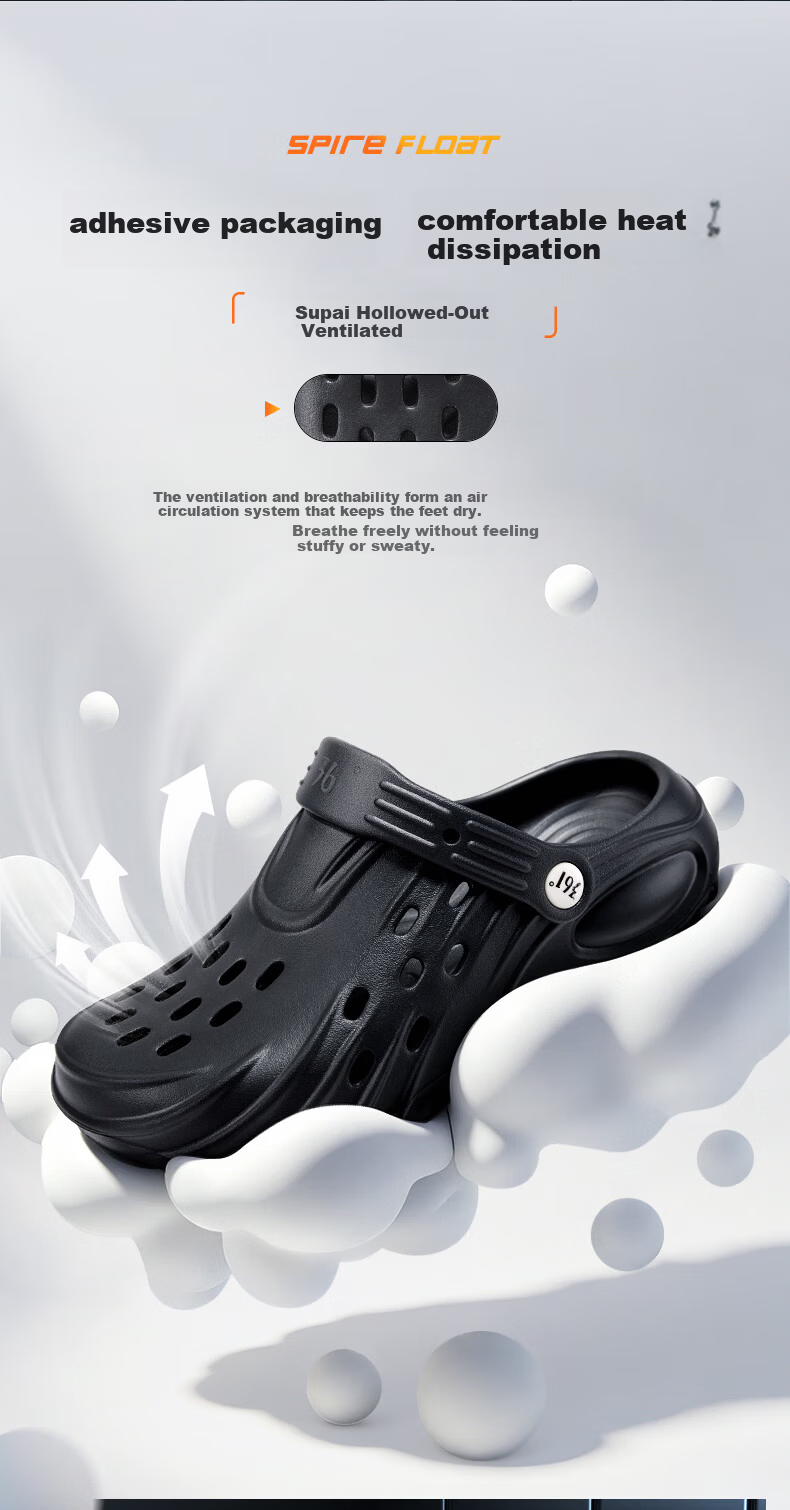 361° Women's Thick-Soled Hollow Sandals 2026 New Summer Wearable Beach Shoes Non-Slip Shock Absorbing Casual Slippers 7