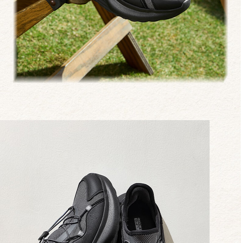 361° Men's Sports Shoes Tofu Shoes Spring Summer Breathable Thick Sole Comfortable Slip-On Casual Dad Shoes 672626704-3 23