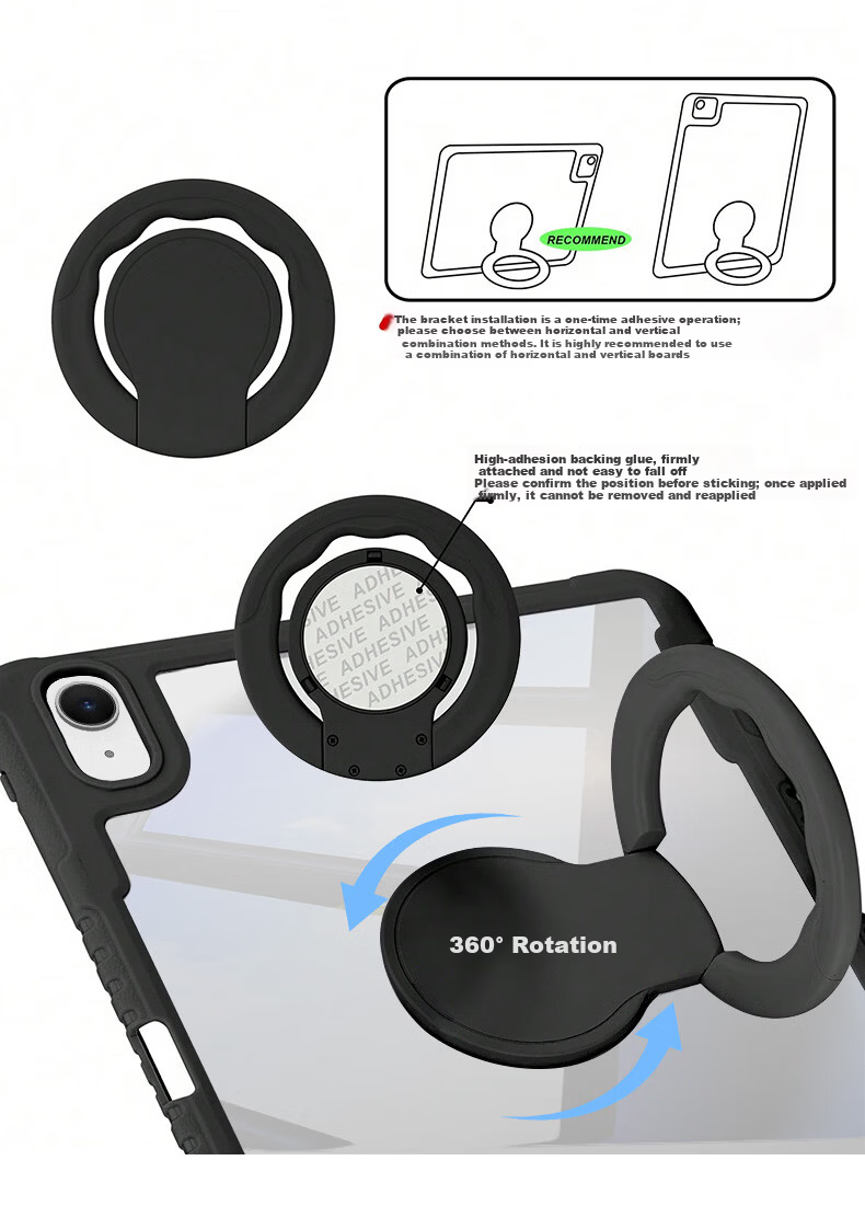 Coolerfun Rotating Pivot Case for iPad 12/11/10/10.9/11 Inch Protective Cover 2026/25 Apple A16 Tablet Shockproof Bend-Resistant with Pen Slot 5