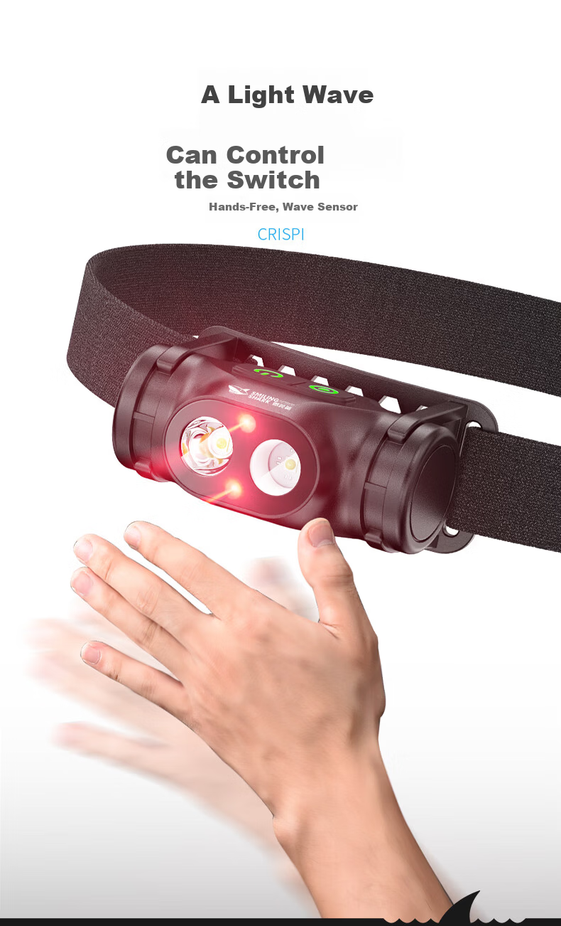 Smile Shark 026 High-Power Headlamp Ultra-Long Battery Life 2026 New Super Bright Induction Lighting for Gas Station and Chemical Use Night Fishing Lamp 6