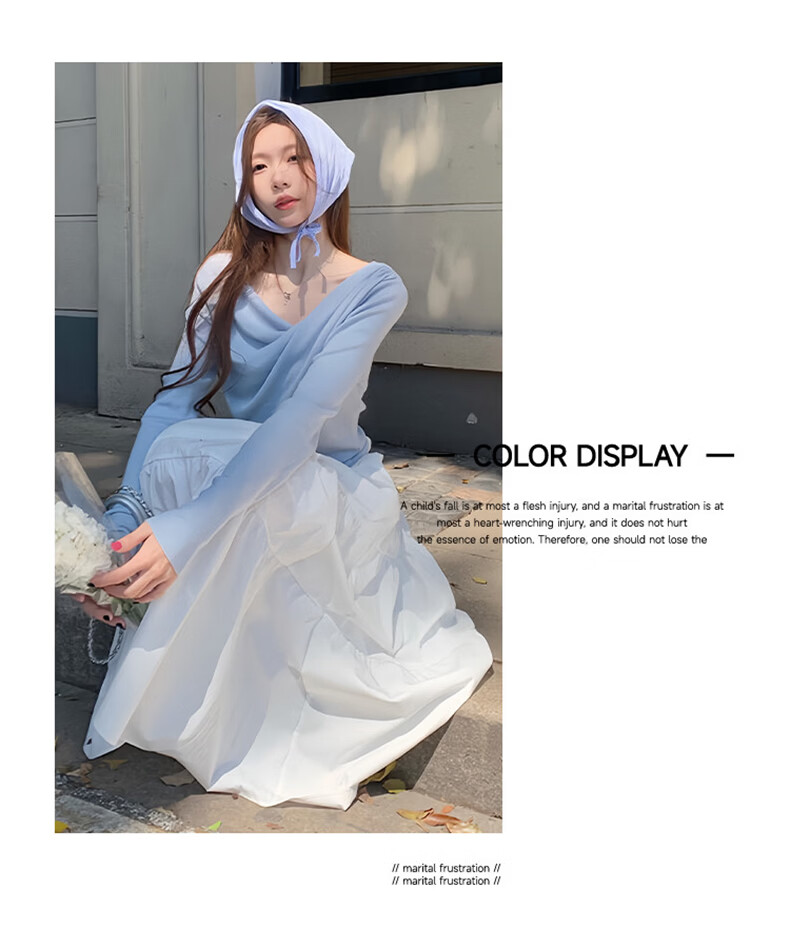 Langsha Women's Summer 2026 New High-Waist Slimming A-Line Pleated Long Skirt Elegant Sweet Puffy Cake Skirt 14