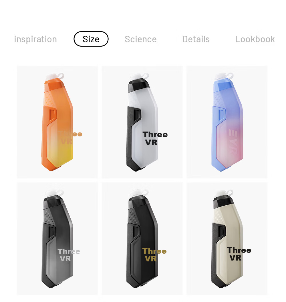 EVR Cycling Water Bottle with Aerodynamic Large Capacity Squeeze Spout and Bottle Cage Road Bike Windproof - Transparent Black 610ML 3