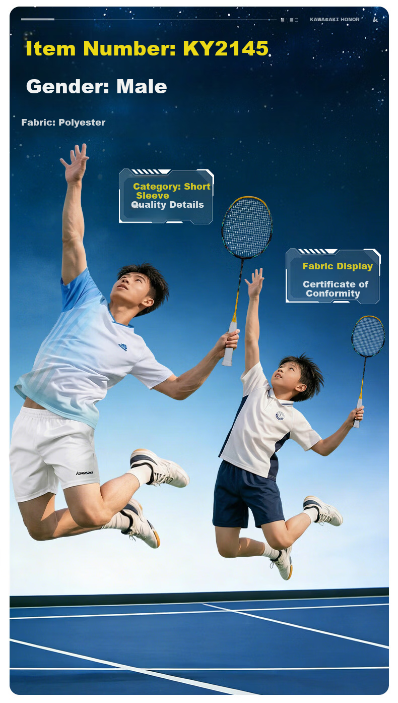 KAWASAKI Badminton Racket Feitian 66 Full Carbon Single Racket 4U Balanced for Attack And Defense Competition Training Racket Canglan Qing (Strung) 7