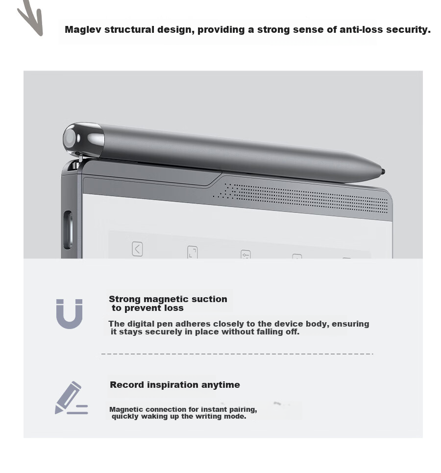 Hanvon M6 6-Inch E-Ink Handwriting Digital Notebook Smart Reader Electronic Notepad Voice Transcription Office Tablet Digital Stationery Moonlight White 4