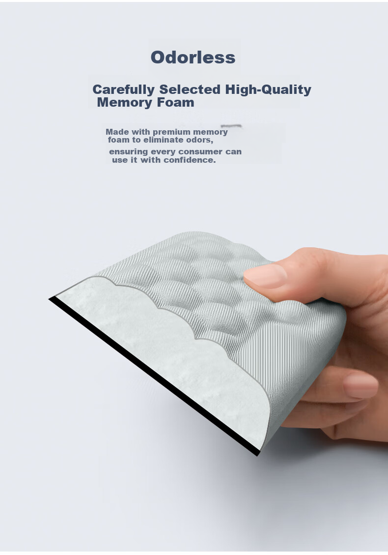 KPTE New Model [Edge Elbow Support], Convex Massage Wrist Rest, 30*10*2.5CM, Student Office Mouse Pad, Wrist Support, Memory Foam Wrist Pad, Keyboard Hand Rest Pad, Wrist Support 9