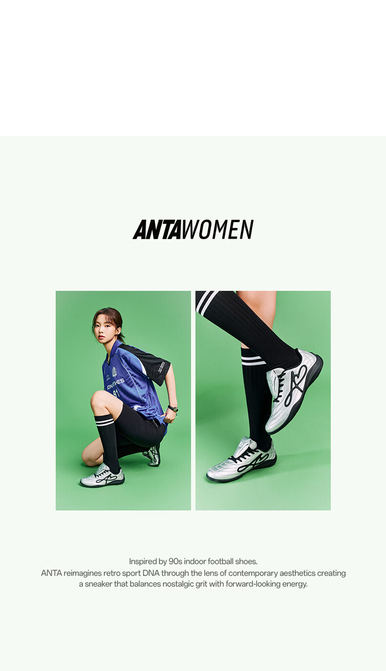 Anta Queyue Fresh Classic Thin-Soled German Training Shoes Women's Summer Football Style Comfortable Versatile Casual Sports Shoes 5
