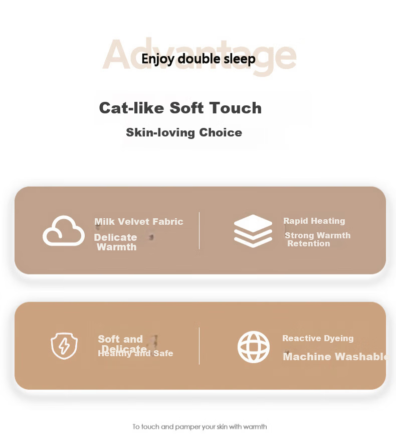 Grace Class A Fleece Fitted Sheet Single Winter Thickened Non-Slip Warm Anti-Dirt Mattress Protector Beige Gold 1.5m 5