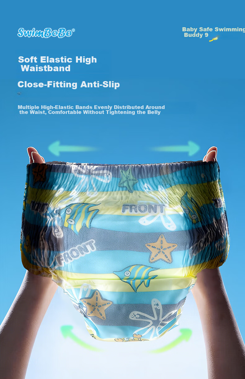 Swimbobo Baby Swimming Pants Disposable Waterproof Swim Diapers for Boys and Girls 6-Pack XXL Size 6