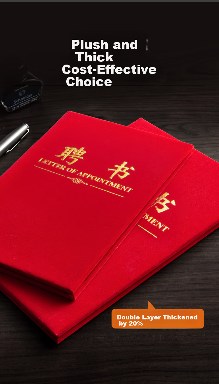 DSB (Disbi) [10-Pack] Large 12K Appointment Certificate Cover for Company Employee Award Certificates, Classic Gold Stamping Style (Includes 20 Inner Pages) 050818 3
