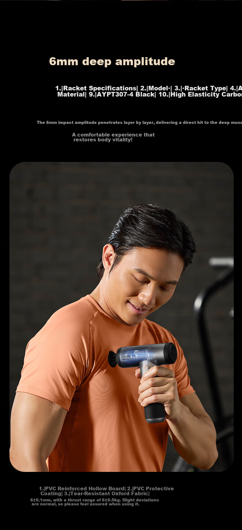 PHILIPS Fascia Gun Professional Sports Massager High-Frequency Vibration Full-Body Silent Muscle Relaxation Shoulder Neck Waist Leg Portable Mini Gift for Men and Women Birthday Mother's Day Small Ste 9