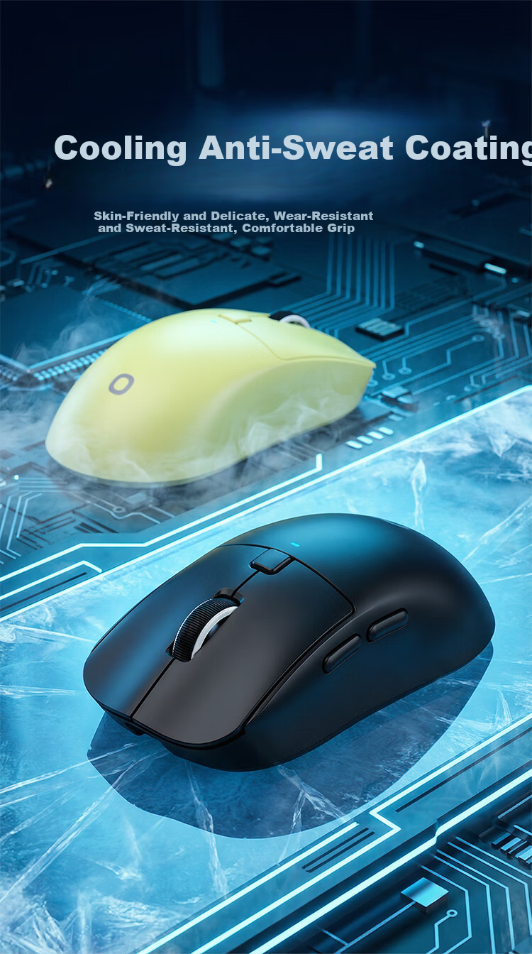 JD Jingzao M7 Gaming Edition 8000Hz Wireless 8K Gaming Office Tri-mode Ergonomic Laptop Mouse 3395 Sensor Black 5