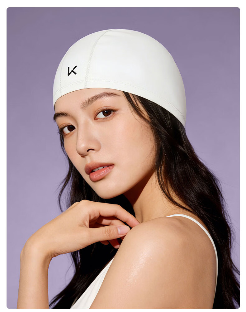 Keep Swim Cap Unisex Silicone Coated Comfortable Waterproof High Elastic Large Adult Cap 055 Deep Black 10