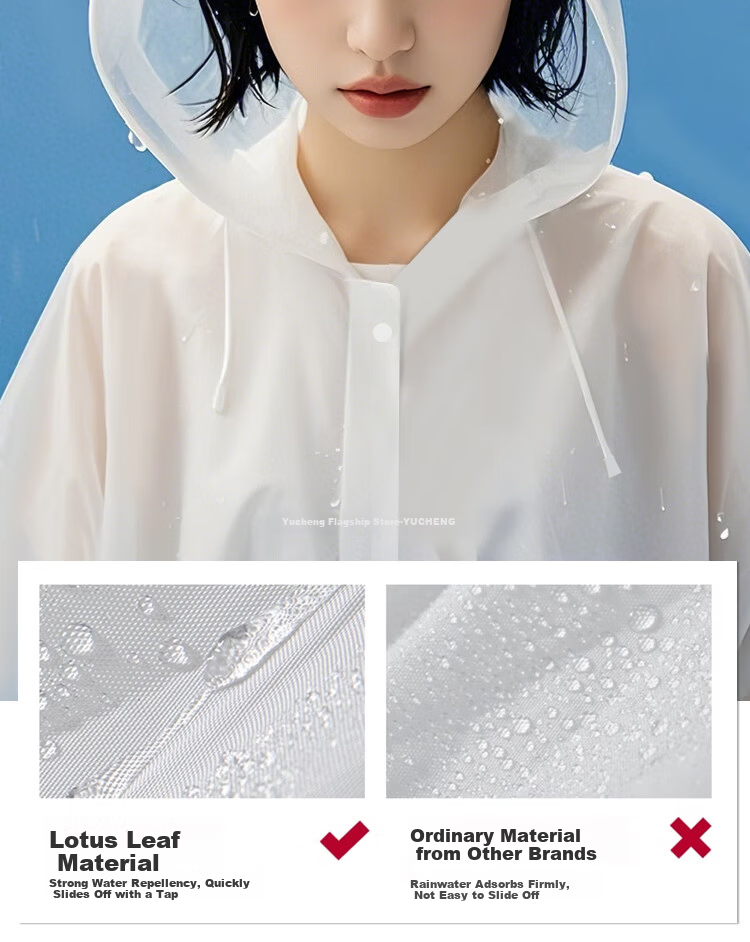 Yucheng Thickened Portable Long Full-Body Raincoat Anti-Storm Disposable Adult Outdoor Hiking Poncho 6