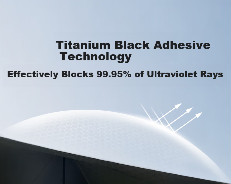 Black Dog Titanium Black Vinyl Canopy Windless Outdoor Camping Tent Sunshade Rainproof Shelter Medium 26㎡ 14