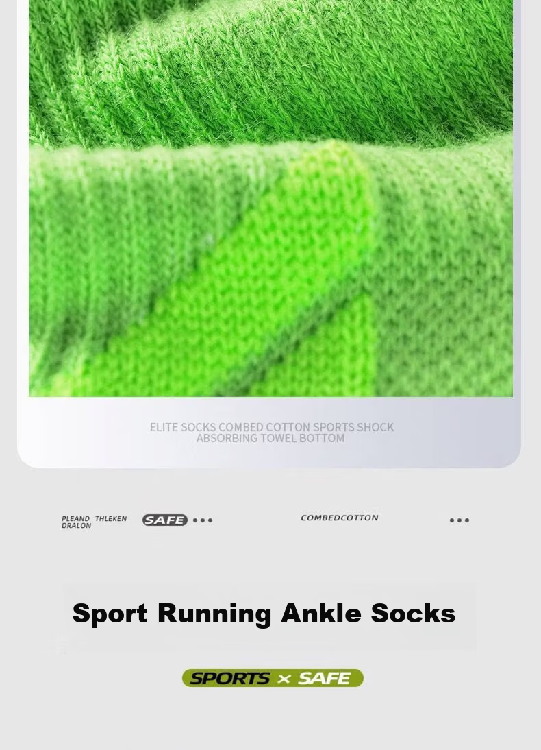 361° Marathon Running Long Tube Socks Towel Bottom Sweat-Absorbing Non-Slip Sports Casual Socks for Men White - 4 Pairs One Size 6
