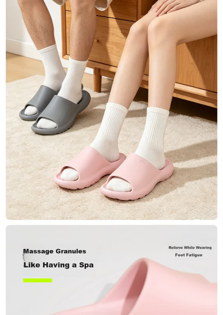 AILAIJIA Arch Support Non-Slip Silent Home Slippers Aurasoft Soft Technology Flagship Light Apricot Size 36-37 5
