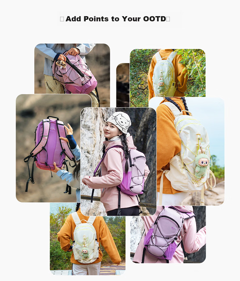 MOBIGARDEN XuanChuan LITE Hiking Backpack Outdoor Mountaineering Travel 18L Double Shoulder Bag NX26664002 Saffron Purple 2