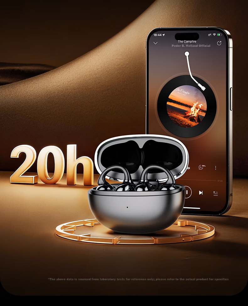 Zhiguozhe [2026 Latest Model | Berlin Sound] Bluetooth Clip-On Earphones Long Battery Life Wireless Sports Non-Bone Conduction Ear-Friendly Pain-Free Long-Lasting Wear 37