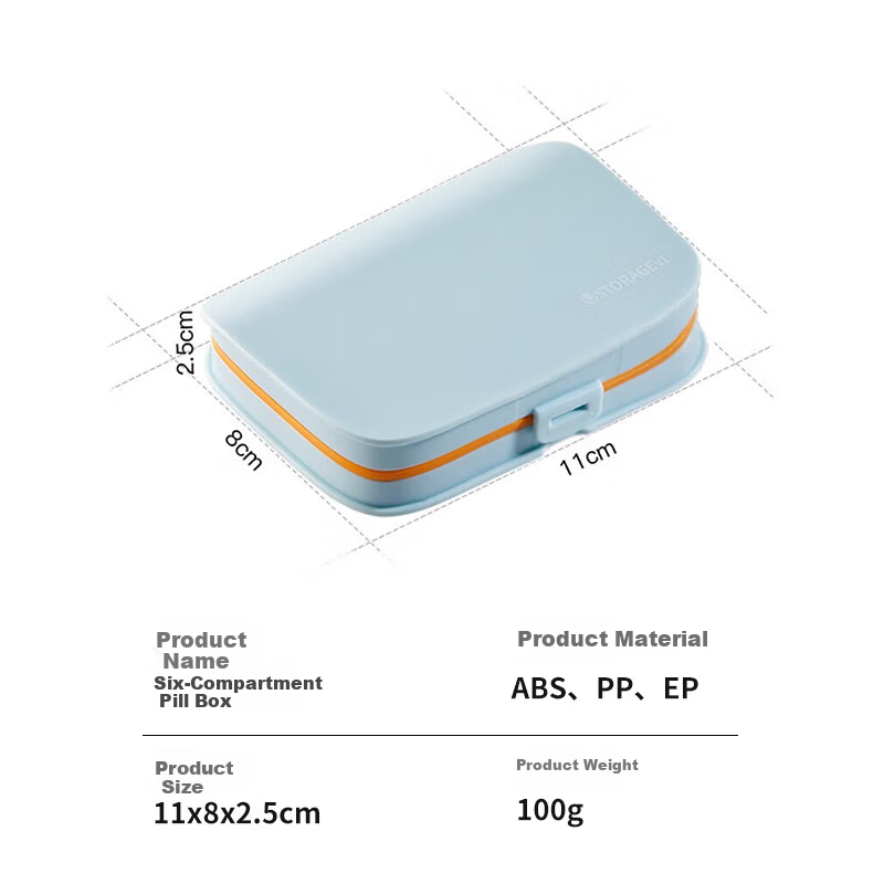 Daisy Leaf Portable Weekly Pill Organizer Medicine Storage Box with Daily Reminder for Elderly Vitamins Container