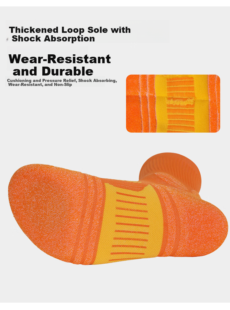 Pioneer Camp Outdoor Socks 7A Antibacterial Hiking Unisex Moisture-Wicking Mid-Calf Sports Socks Mulberry Red 24-26CM 6