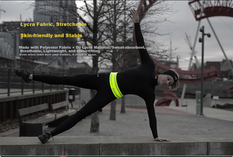 Feibit Night Running Waist Bag Running Sports Close-Fitting Fitness Marathon Gear Mountaineering Waist Belt Atomic Yellow XL 7