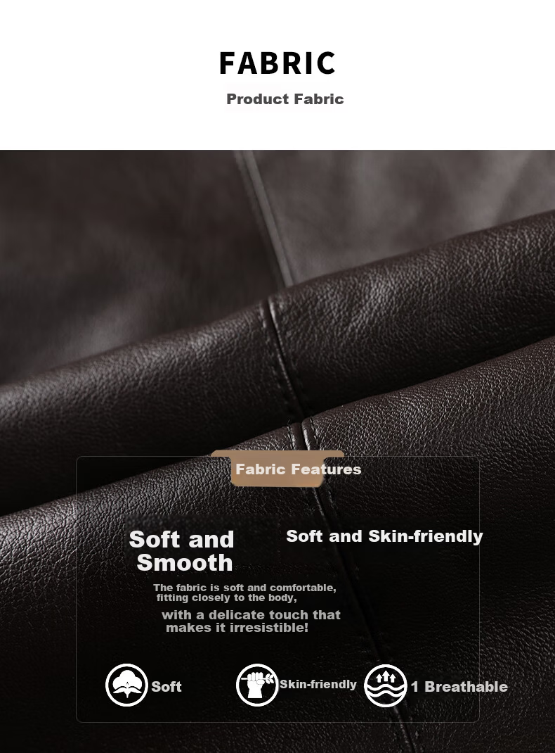 Yalu Men's Fleece-Lined Thickened Leather Jacket Mid-Aged Autumn Winter Warm Business Stand Collar Dad Jacket Leather Coat 2