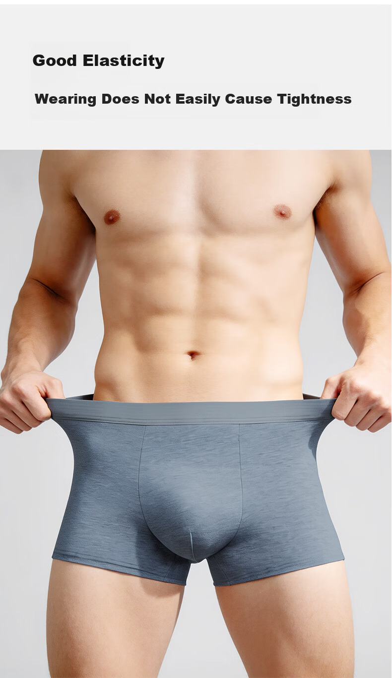NolansenDi Men's Disposable Underwear EO Sterilized 100% Cotton 7A Antibacterial Travel Daily Use Boxer Briefs 5-Pack 2XL 4
