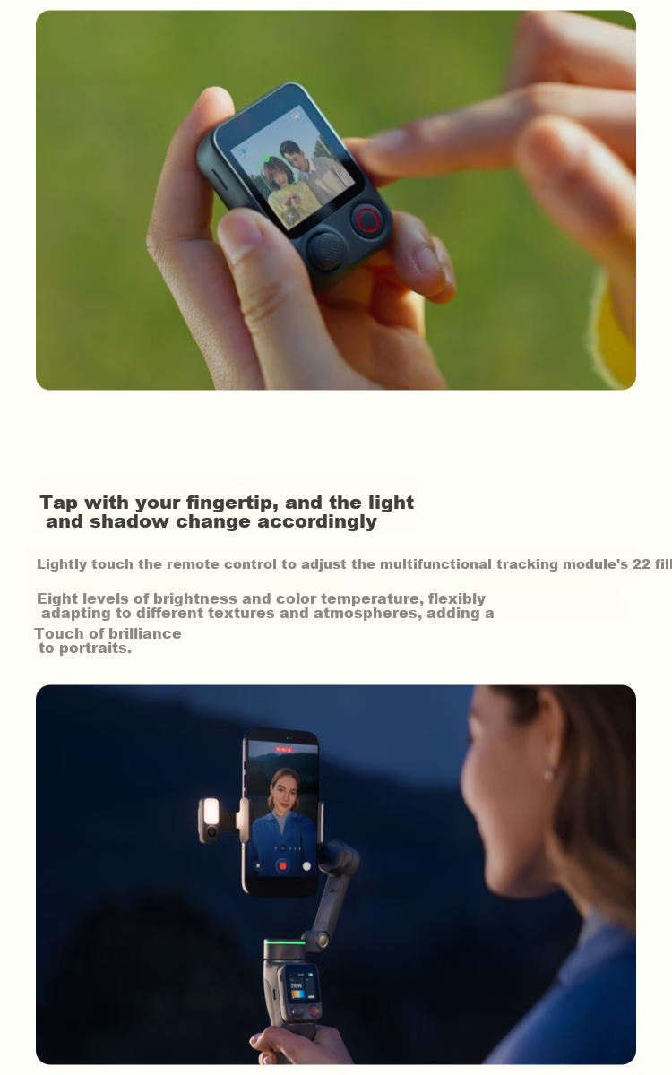 DJI Osmo Mobile 8P Smartphone Gimbal Stabilizer Handheld Remote Control Selfie 360 Tracking Vlog Tool AI Tracking Module Kit New Arrival 4