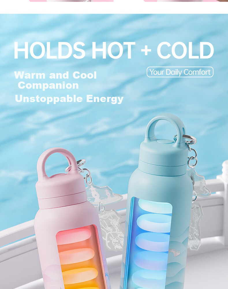Haers West Lake Rose Running Limited Edition Insulated Sports Water Bottle Heyun Pink 500ml 6