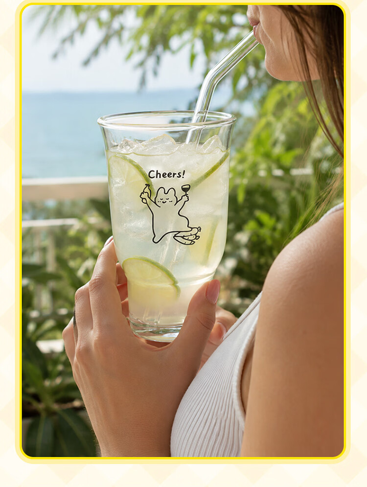 Baijie Large Capacity Beer Glass Mug Draft Beer Cup Fruit Tea Cup Cold Drink Cup Juice Cup Soda Sparkling Water Cup Beverage Cup 8