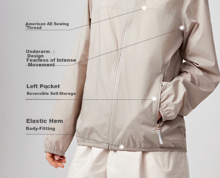 Tianshi Goose Armor Spring Summer New Ultra-thin Breathable UV Protection Skin Jacket Unisex G427 Black S 11