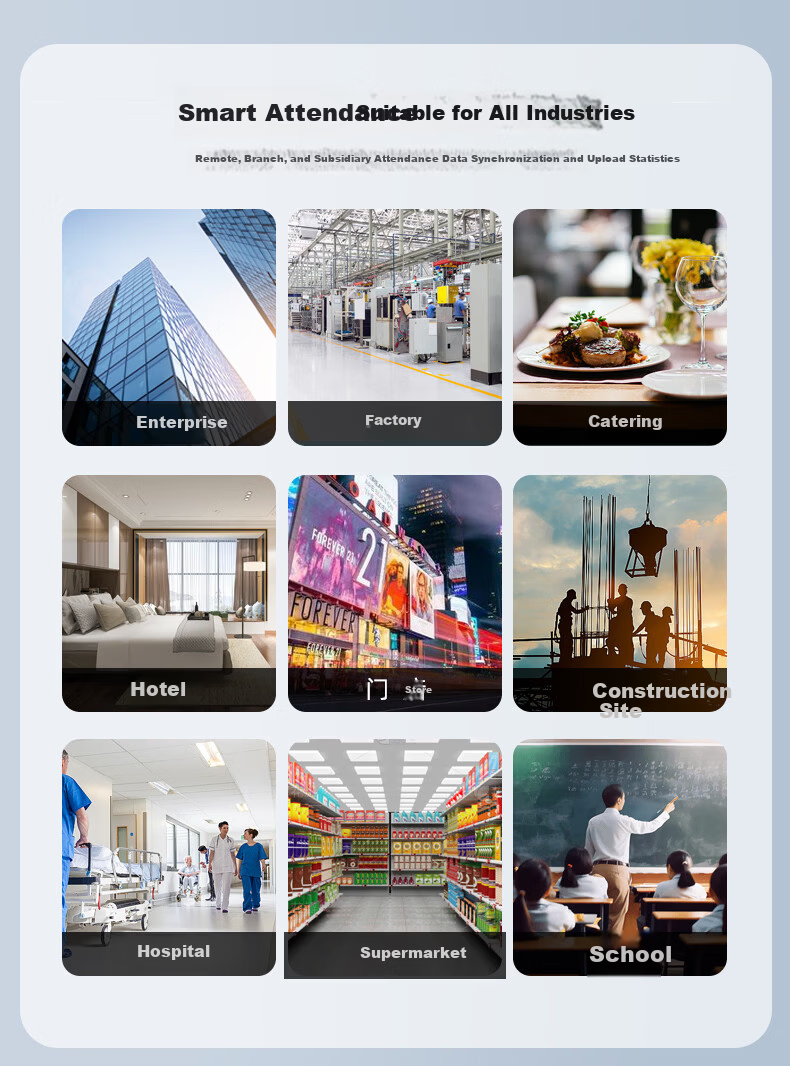 Yingren Internet 4G Smart Attendance Machine for Company Employees Facial Recognition Check-in Device with Lifetime Free Data Real-time Attendance and Payroll Integration for Canteen and Construction  10
