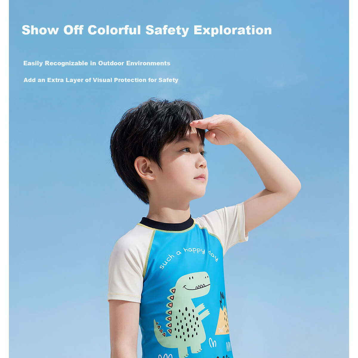 361° Children's Swimwear, Boys' Two-Piece Swimsuit for Young And Older Kids, Swimming Trunks Set, Student Sports Hot Spring Swimwear 3