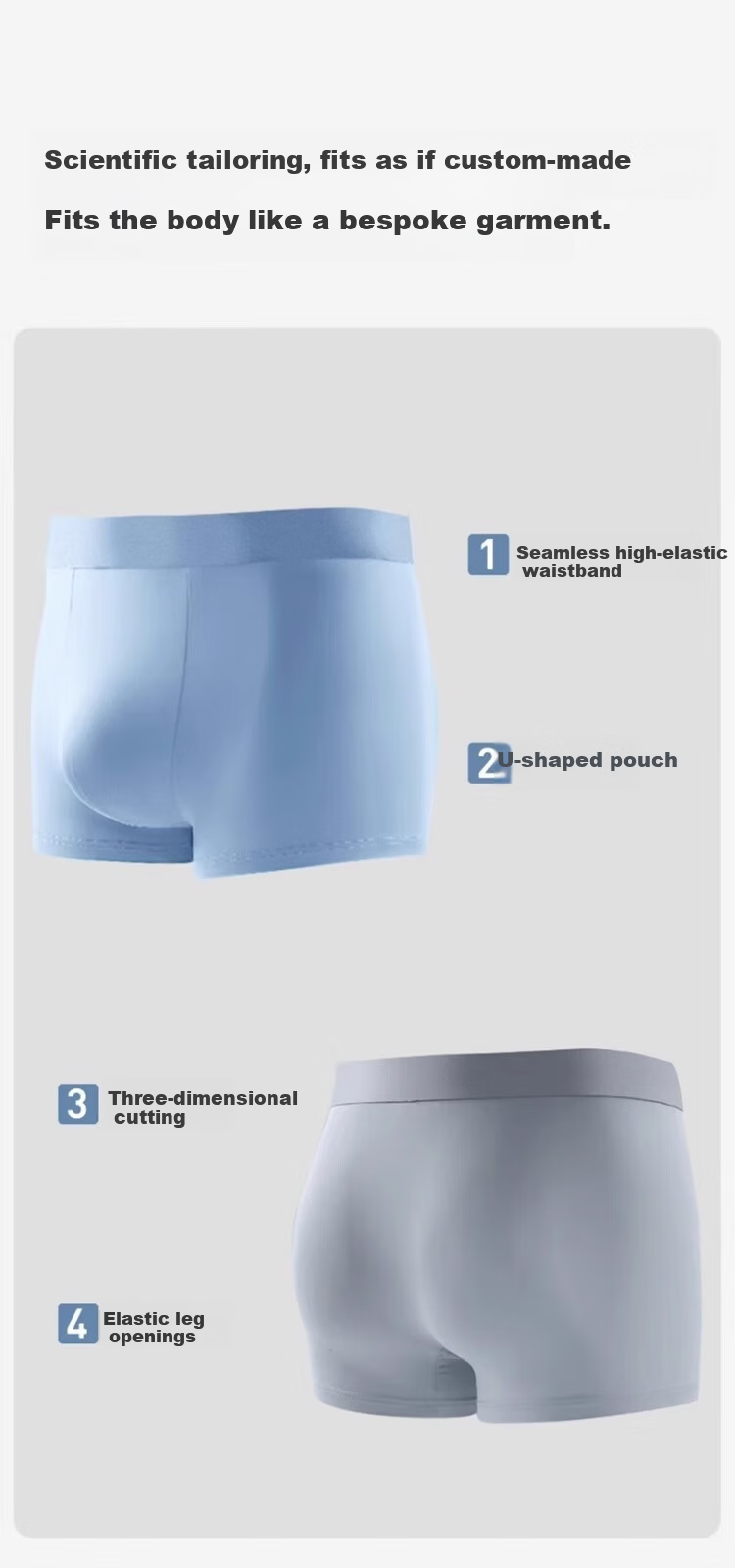 Dr. Chu Disposable Men's Ice Silk Seamless Sterilized Boxer Shorts Large Size Breathable Travel Wash-Free Daily Portable 6