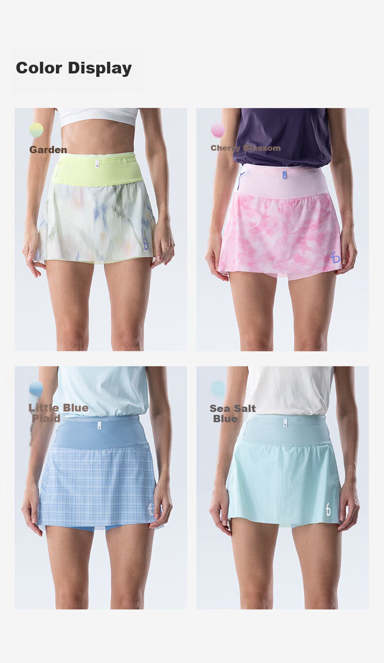 Feibit Super A Skirt-Shorts 4.0 Women's Fitness Running Yoga Light Compression Anti-Exposure Sakura 2XL 14